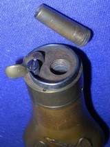 SCARCE DOUBLE SIDED EAGLE ON HUMMOCK CASED PISTOL FLASK 4 3/8 - 6 of 12