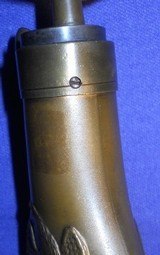 SCARCE DOUBLE SIDED EAGLE ON HUMMOCK CASED PISTOL FLASK 4 3/8 - 8 of 12