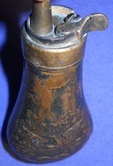 * Riling No. 756EAGLE SHIELD & STARS POCKET CASED PISTOL POWDER FLASK - 9 of 11