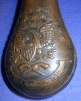 * Riling No. 756EAGLE SHIELD & STARS POCKET CASED PISTOL POWDER FLASK - 11 of 11