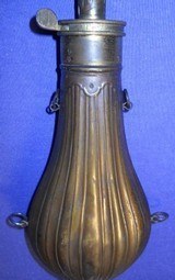 CIVIL WAR FLUTED POWDER FLASK J. DIXON & SONS STYLE - 3 of 9