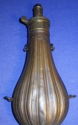 CIVIL WAR FLUTED POWDER FLASK J. DIXON & SONS STYLE - 2 of 9