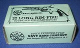 * Vintage AMMO .32 RF RIMFIRE LONG 36 ROUNDS NAVY ARMS - 1 of 5