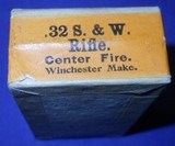 * Antique WINCHESTER .32 S&W RIFLE CARTRIDGES FACTORY SEALED BOX - 3 of 5