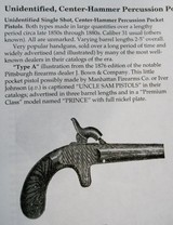 * Antique 1870s UNKNOWN HERO TYPE PERCUSSION DERRINGER - 2 of 7