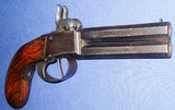 * Antique 1840s DOUBLE BARREL OVER-UNDER PERCUSSION PISTOL BELGIUM ? - 3 of 12