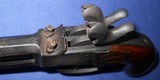 * Antique 1840s DOUBLE BARREL OVER-UNDER PERCUSSION PISTOL BELGIUM ? - 9 of 12
