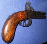 * Antique 1840s DOUBLE BARREL OVER-UNDER PERCUSSION PISTOL BELGIUM ? - 4 of 12