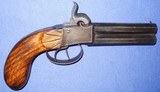 * Antique 1840s DOUBLE BARREL OVER-UNDER PERCUSSION PISTOL BELGIUM ? - 2 of 12