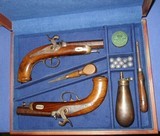 * Antique 1840s CASED SET G.SCARPATI PERCUSSION PISTOLS WITH ACCESSORIES - 1 of 20