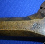 * Antique 1850s EUROPEAN BRASS CANNON BARREL PERCUSSION PISTOL.40 CAL. - 3 of 6