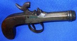 * Antique 1850s EUROPEAN BRASS CANNON BARREL PERCUSSION PISTOL.40 CAL. - 4 of 6