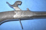 * Antique 1840 s HIDDEN TRIGGER CENTER HAMMER PERCUSSION POCKET PISTOL .45 CAL. - 6 of 14