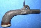 * Antique 1840 s HIDDEN TRIGGER CENTER HAMMER PERCUSSION POCKET PISTOL .45 CAL. - 7 of 14