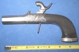 * Antique 1840 s HIDDEN TRIGGER CENTER HAMMER PERCUSSION POCKET PISTOL .45 CAL. - 2 of 14