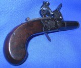 * AntiqueEARLY 1800s ENGLISH FLINTLOCK POCKET MUFF PISTOL .50 CAL. HANDFULL - 4 of 11