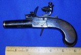 * AntiqueEARLY 1800s ENGLISH FLINTLOCK POCKET MUFF PISTOL .50 CAL. HANDFULL - 8 of 11
