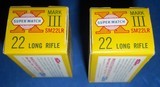 * Vintage WESTERN SUPER MATCH MARK III 22 RF AMMO, MINT COLLECTOR GRADE 2 BOXES - 4 of 5