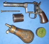 * Antique 1850s REMINGTON BEALS PERCUSSION REVOLVER IN BOX WITH ACCESSORIES - 12 of 14