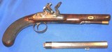 * Antique EARLY 1800s DAVIDSON NEW CASTLE ENGLAND FLINTLOCK DUELING TARGET PISTOL - 2 of 20