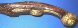 * Antique 1790s OTTOMAN EMPIRE FLINTLOCK COAT PISTOL SILVER STUDDED - 5 of 12