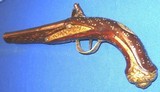 * Antique 1790s OTTOMAN EMPIRE FLINTLOCK COAT PISTOL SILVER STUDDED - 3 of 12