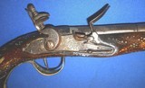* Antique 1790s OTTOMAN EMPIRE FLINTLOCK COAT PISTOL SILVER STUDDED - 8 of 12