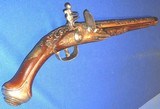 * Antique ELABORATE OTTOMAN 18th CENTURY FLINTLOCK PISTOL CHISEL CARVED - 2 of 20