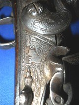 * Antique ELABORATE OTTOMAN 18th CENTURY FLINTLOCK PISTOL CHISEL CARVED - 4 of 20