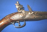 * Antique ELABORATE OTTOMAN 18th CENTURY FLINTLOCK PISTOL CHISEL CARVED - 1 of 20