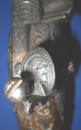 * Antique ELABORATE OTTOMAN 18th CENTURY FLINTLOCK PISTOL CHISEL CARVED - 18 of 20