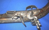 * Antique ELABORATE OTTOMAN 18th CENTURY FLINTLOCK PISTOL CHISEL CARVED - 3 of 20
