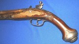 * Antique ELABORATE OTTOMAN 18th CENTURY FLINTLOCK PISTOL CHISEL CARVED - 9 of 20