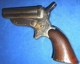 * Antique SCARCE SHARPS 1 B PEPPERBOX DERRINGER ALL NICKLE .22 CAL. - 1 of 14