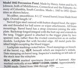 * Antique U.S.1842 HENRY ASTON PERCUSSION MILITARY PISTOL .54 CALIBER CIVIL WAR - 15 of 15