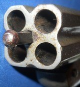 * Antique 1860s ENGRAVED EUROPEAN 4 BARREL SHARPS TYPE PEPPERBOX PISTOL 9mm - 6 of 13