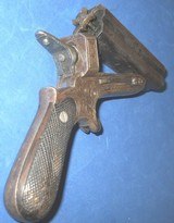 * Antique 1860s ENGRAVED EUROPEAN 4 BARREL SHARPS TYPE PEPPERBOX PISTOL 9mm - 8 of 13
