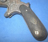 * Antique 1860s ENGRAVED EUROPEAN 4 BARREL SHARPS TYPE PEPPERBOX PISTOL 9mm - 3 of 13