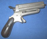 * Antique 1860 s EUROPEAN 4 BARREL SHARPS TYPE PEPPERBOX DERRINGER 7mm - 5 of 9