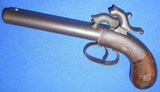 * Antique 1850 ALLEN THURBER DOUBLE BARREL PERCUSSION PISTOL .34 CAL. - 1 of 15