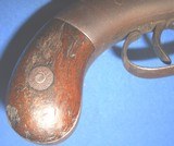 * Antique 1850 ALLEN THURBER DOUBLE BARREL PERCUSSION PISTOL .34 CAL. - 12 of 15