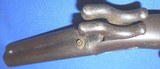 * Antique 1850 ALLEN THURBER DOUBLE BARREL PERCUSSION PISTOL .34 CAL. - 4 of 15