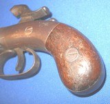 * Antique 1850 ALLEN THURBER DOUBLE BARREL PERCUSSION PISTOL .34 CAL. - 11 of 15