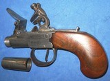* Antique 18th CENTURY ENGLISH FLINTLOCK POCKET MUFF PISTOL .51 CAL. - 7 of 7