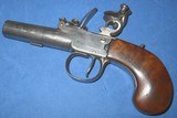 * Antique 18th CENTURY ENGLISH FLINTLOCK POCKET MUFF PISTOL .51 CAL. - 2 of 7