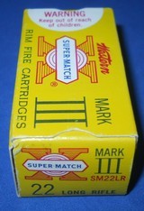 * Vintage AMMO WESTERN SUPER MATCH MARK III 22 LR MINTY FULL BOX - 2 of 4