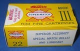 * Vintage AMMO WESTERN SUPER MATCH MARK III 22 LR MINTY FULL BOX - 1 of 4