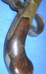 * Antique 1840s BRASS FRAME PERCUSSION POCKET MUFF PISTOL "PERRY" LONDON - 10 of 11