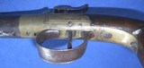 * Antique 1840s BRASS FRAME PERCUSSION POCKET MUFF PISTOL "PERRY" LONDON - 6 of 11
