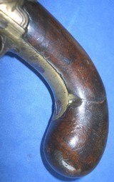 * Antique 1840s BRASS FRAME PERCUSSION POCKET MUFF PISTOL "PERRY" LONDON - 8 of 11